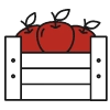 ikona jabłek w skrzynce